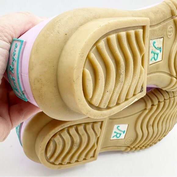 Jack Rogers Waterproof Chloe Lavender and Metallic Gold Duck Rain Boots Sz 11‎ - Picture 8 of 16